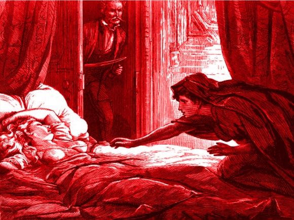 Джозеф Шеридан Ле Фану, повесть о вампирах «Carmilla». Иллюстрация в литературном журнале «The Dark Blue». 1871-1872 гг.